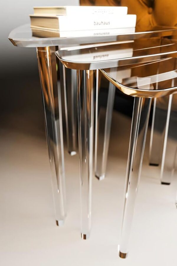 Clear Acrylic Nesting Tables – Set of 3 – Horoof Homes