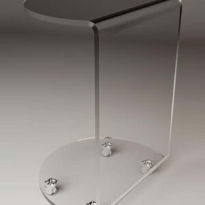 Modern Plexi C-Shaped Serving Table