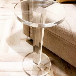 Modern Round Plexi Table – Thick & Stylish