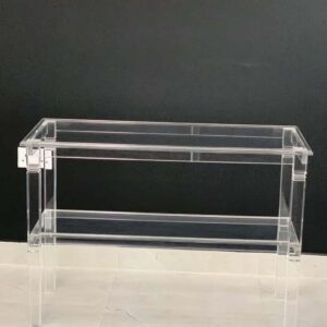Clear Acrylic Console Table with Dual Shelves