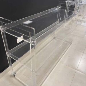 Luxury Acrylic Serving Cart, Extra Large TR002