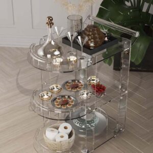 Acrylic 3-Tier Serving Trolley