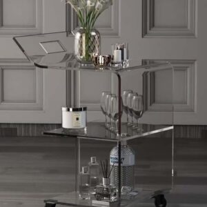 3-Tier Curved Plexiglass Serving Cart