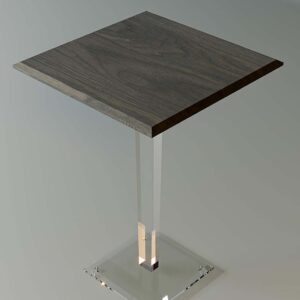 Modern Dark Gray Acrylic & Wood Table