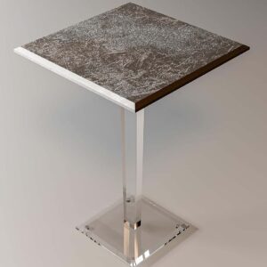 Modern Acrylic Marble-Style Square Table
