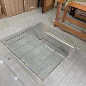 Clear Tempered Glass Coffee Table, 100x100 cm