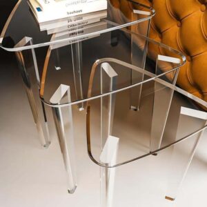 Clear Acrylic Nesting Tables – Set of 3