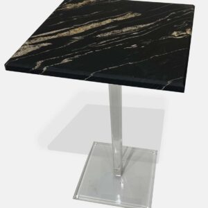 Modern Acrylic & Wood Side Table