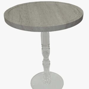 Round Wood & Acrylic Coffee Table