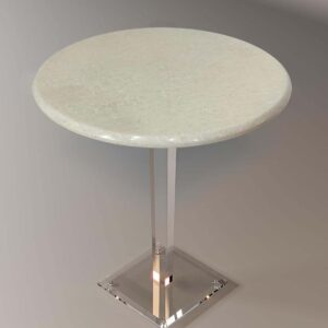 Elegant Marble Table with Acrylic Base
