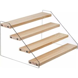 Acrylic & Wood 4-Tier Display Riser