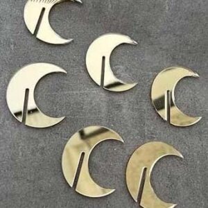 Gold Crescent Moon Ramadan Charms, Set of 6