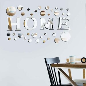 Horoof Home® 36PCS 3D Silver Acrylic Mirror Stickers