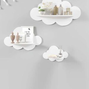 Set of 3 Cloud Floating Wall Shelves