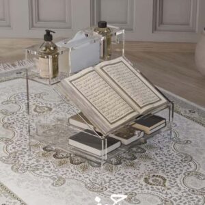 Elegant Acrylic Quran Stand with Drawer