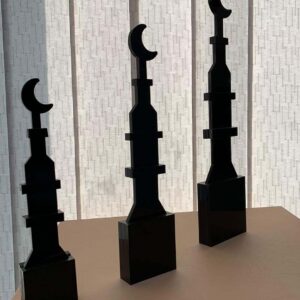 Ramadan Acrylic Mosque & Crescent Décor Set