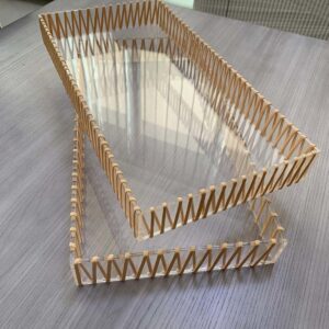 2PCS Clear Acrylic Tray – Stylish Organizer for Home & Office