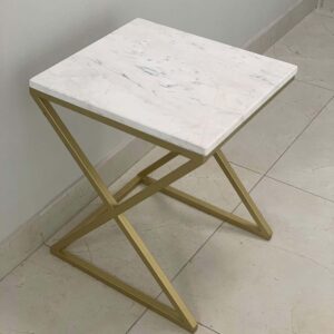Modern Iron & Marble Side Table – Elegant & Customizable Accent