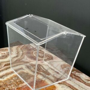 Premium Clear Acrylic Storage Box – Hinged Lid Organizer