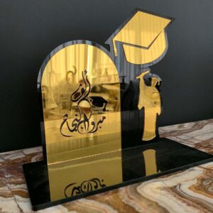 Luxury Gold & Black Acrylic Graduation Display – Elegant Keepsake Gift