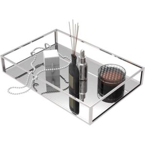 Silver Mirrored Tray – Jewelry & Perfume Organizer