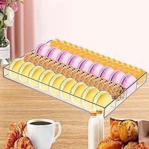 Acrylic 4-Slot Tray – Pastry & Cookie Organizer
