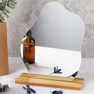 Wave Acrylic Mirror – Minimalist Desk & Vanity Decor