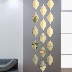 Silver Acrylic Mirror Tiles – 10-Pack Wall Decor