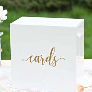 White Acrylic Wedding Card Box
