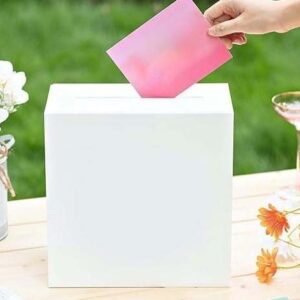 White Acrylic Wedding & Event Card Box