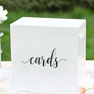 Elegant White Acrylic Card Box for Events