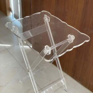 Foldable Clear Acrylic Side Table
