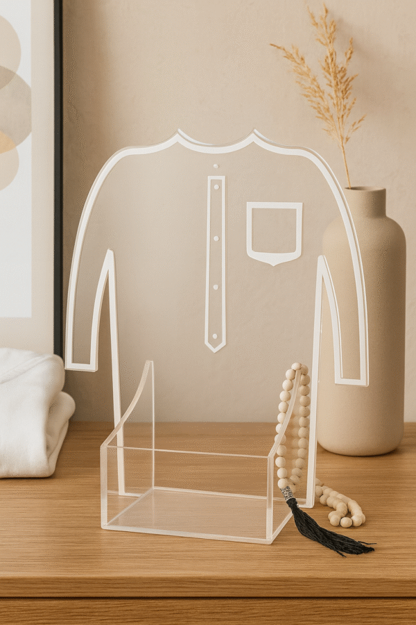 Thobe Display Elegant Clear Acrylic Thobe Holder – Modern Organizer & Display ...