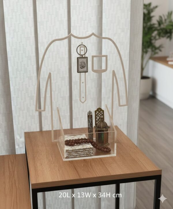 Thobe Display Elegant Clear Acrylic Thobe Holder – Modern Organizer & Display ...