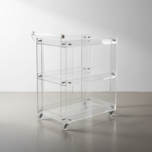 Heavy-Duty Transparent Plexiglass Trolley – Custom Sizes