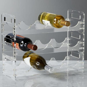 Clear Acrylic 3-Tier Wine Display Rack