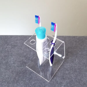 Clear Acrylic Toothbrush & Toothpaste Organizer