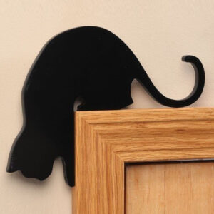 Black Acrylic Cat Corner Frame Decor