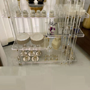 Modern Clear Acrylic Side Organizer Table