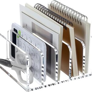 Clear Acrylic Desk Organizer – 5 Compartments