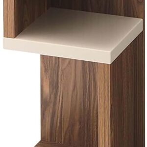 Modern Wooden Service Table – Compact Brown Side Table