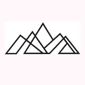 Black Acrylic Mountain Wall Art – Modern Geometric Décor (115×50 cm).