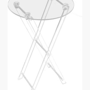 Clear Acrylic Folding Tray Side Table