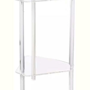Clear Acrylic Corner Side Table – 2 Tier .