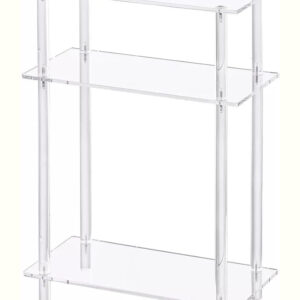 Clear Acrylic 3-Tier Side Table – Slim Modern Storage Shelf .