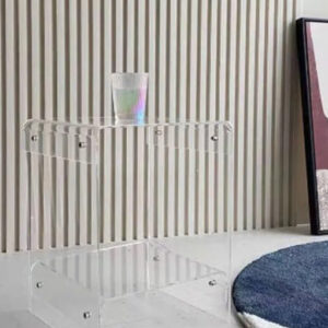 Clear Acrylic Side Table for Bedroom & Living Room .